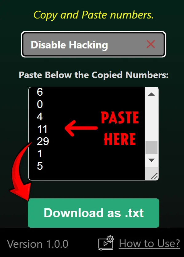 paste and download roulegenius own database